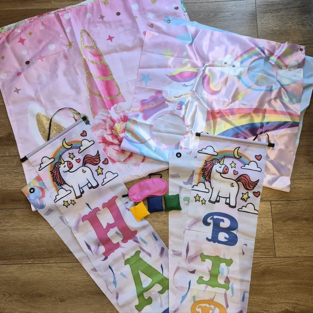 🦄 Unicorn Party Decor & Game Bundle 🦄